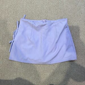 Lavender Mini Skirt with Side Ties